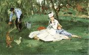 Edouard Manet The Monet Family in the Garden oil painting artist
